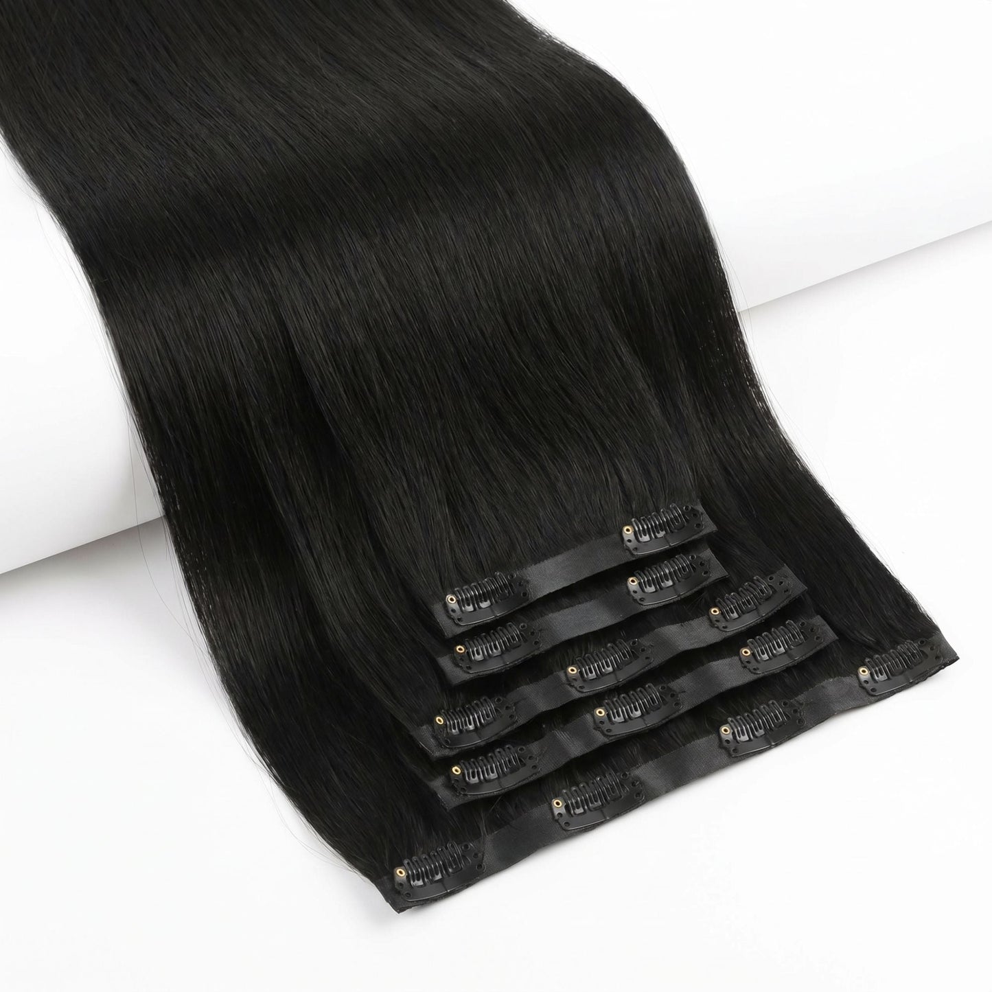 Jet Black Seamless Clip-ins