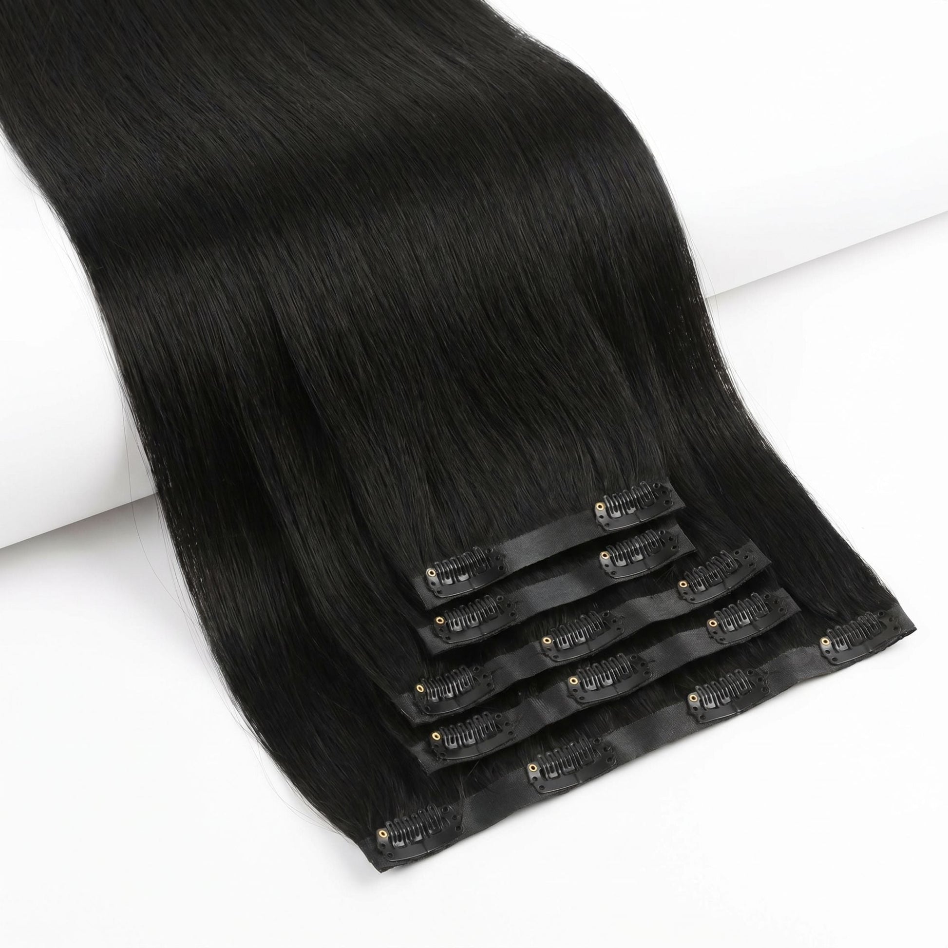 Jet Black Seamless Clip-ins